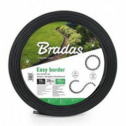 Лента ограничител за трева Bradas - бордюр за градини EASY BORDER, графит, 40мм х 10м - Unelte și accesorii de grădină