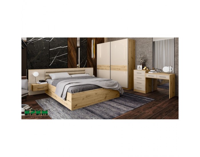 Гардероб Mod 1036, Дъб артисан и Кашмир гланц