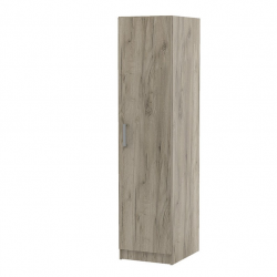 Еднокрилен гардероб Топ 1 Б (С РАФТОВЕ), Дъб крафт сиво - Bogdan Furniture Kom