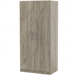 Двукрилен гардероб Топ 2 А (ЛОСТ И РАФТ), Дъб крафт Сив - Bogdan Furniture Kom