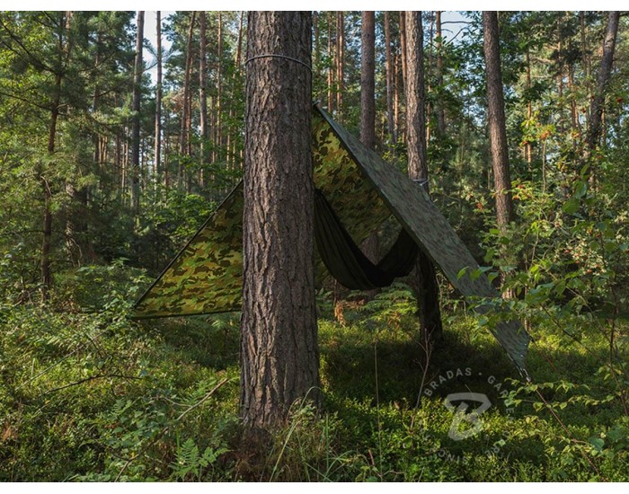 Камуфлажно платнище, Bradas, CAMOforest, подсилено, 1.5 x 5m, 90 гр/м2