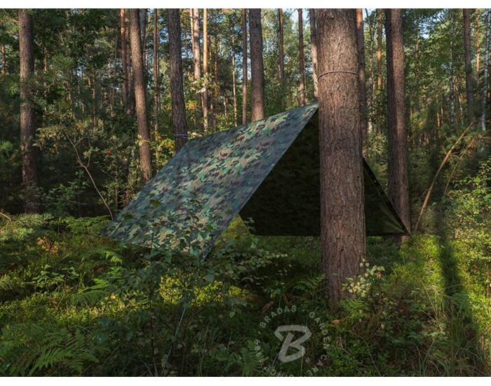 Камуфлажно платнище, Bradas, CAMOforest, подсилено, 1.5 x 5m, 90 гр/м2