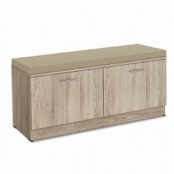 Шкаф за обувки Мебели Богдан Reni-BM, Сонома с бежова възглавница - Bogdan Furniture G