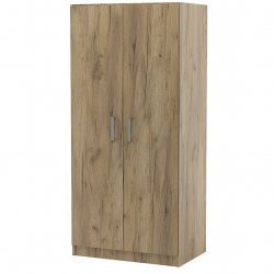 Двукрилен гардероб Топ 2 А (ЛОСТ И РАФТ), Дъб крафт Златен - Bogdan Furniture Kom