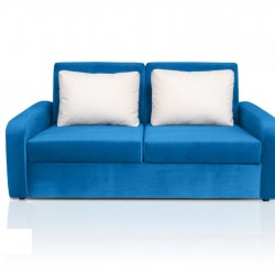 Разтегателно канапе -  двойкаМебели Богдан Mod Viara, 180/103/88, син - Bogdan Furniture I