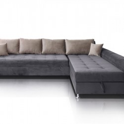 Ъглов диван Мебели Богдан Mod Divna XL, 294/212/81, сив - Bogdan Furniture I