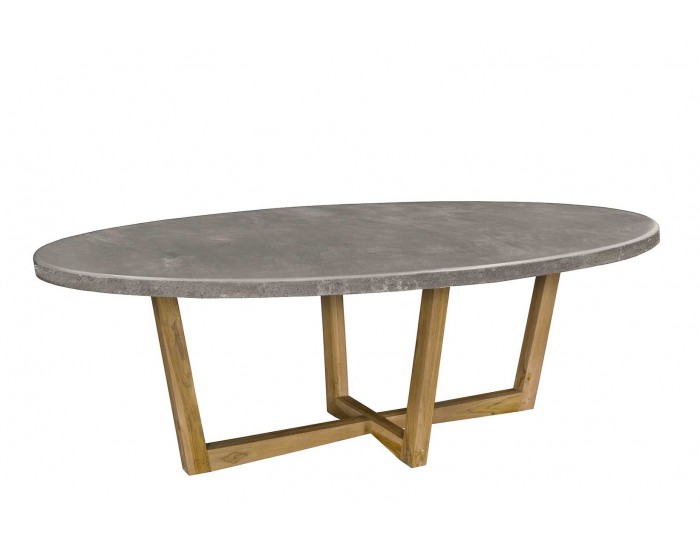 Трапезна маса EX Home модел Cement Oval, 300 см