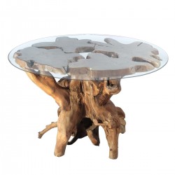 Маса EX Home модел Tik Koren Bonzai, 120 см, Тиково дърво - Mese de dining