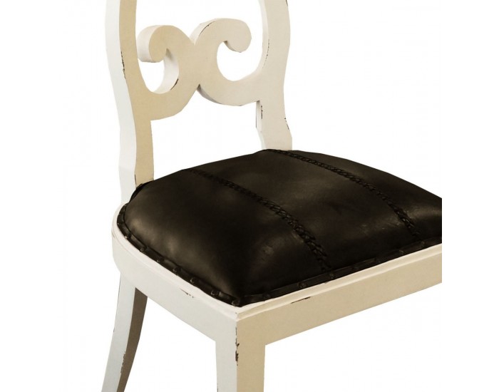 Стол EX Home модел Magnolia, Бял, Махагон масив