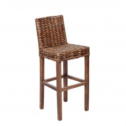 Бар Стол EX Home модел Kaza Rustic, естествен ратан - Scaune de bar