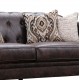 Триместен диван EX Home модел Chesterfield Espresso