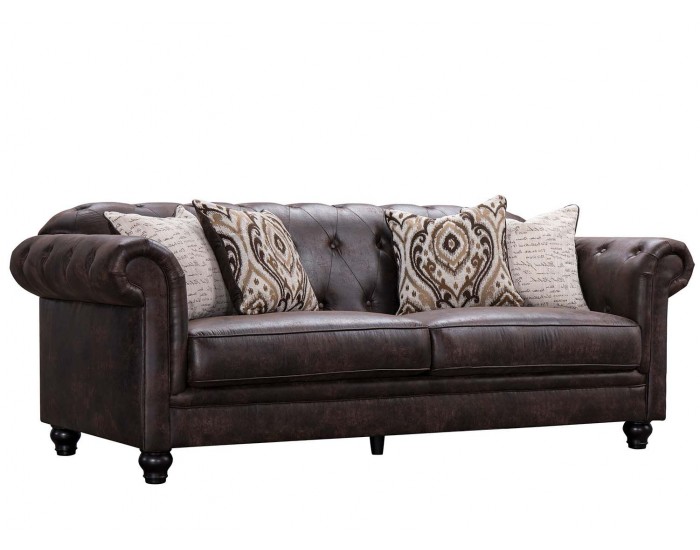 Триместен диван EX Home модел Chesterfield Espresso