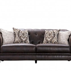Триместен диван EX Home модел Chesterfield Espresso - Mobilier tapițat