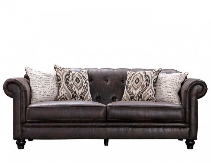 Триместен диван EX Home модел Chesterfield Espresso