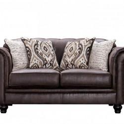 Двуместен диван EX Home модел Chesterfield Espresso - Canapele