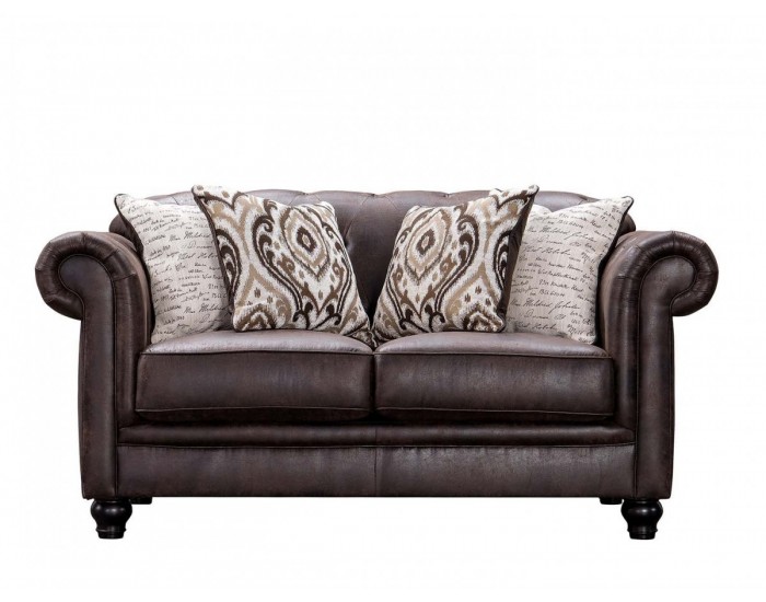 Двуместен диван EX Home модел Chesterfield Espresso