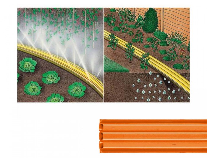 Разпръскващ маркуч, оранжев , SPRITZ HOSE" 1/2" - 7.5m с конектори