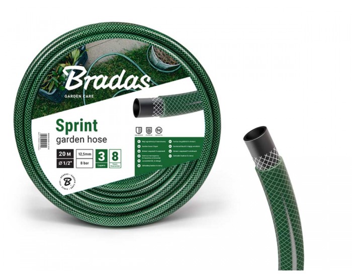 Маркуч градински SPRINT трислоен 1/2" - 20m